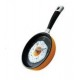 Frying Pan Shape Wall Clock - Orange